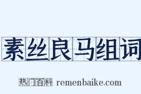 素丝良马组词是什么意思的图片